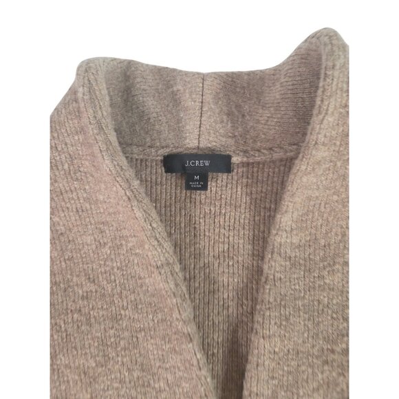 J Crew Wool Blend Cocoon Sweater Blazer Beige Cardigan Sz M Quiet Luxury Cozy - Picture 10 of 10